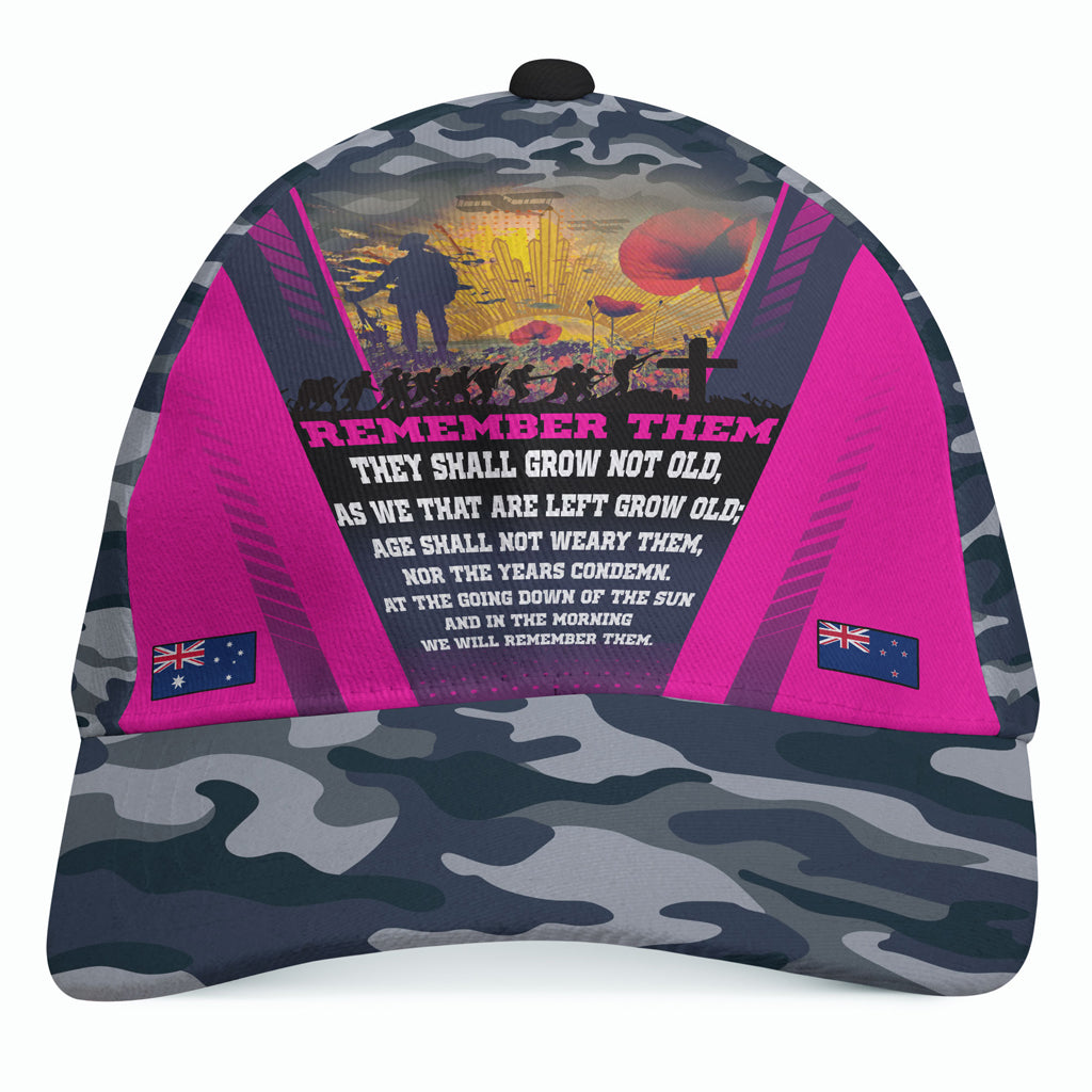 Australia Anzac Camo Cap - Anzac Poem Lest We Forget Cap - Vibe Hoodie Shop