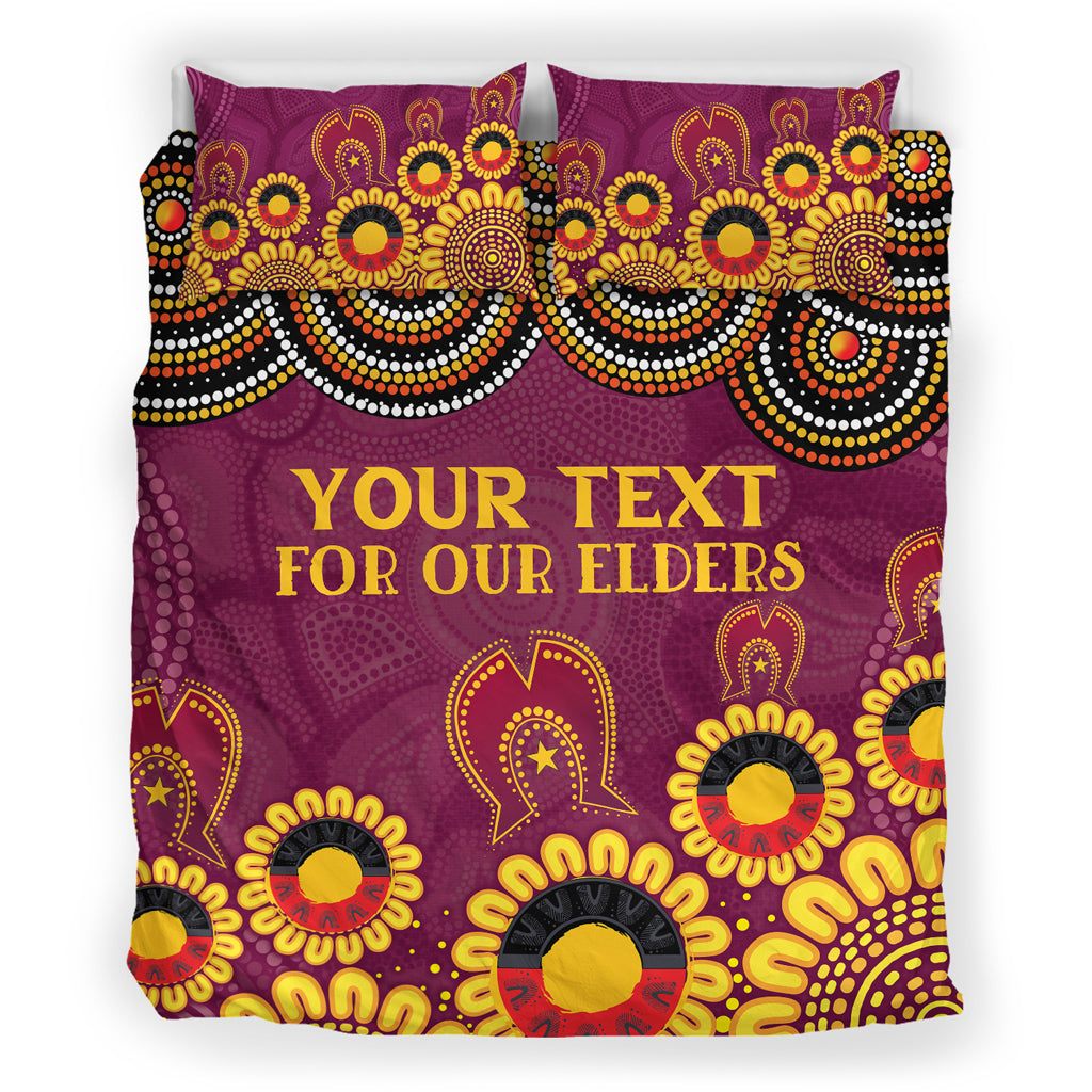 Australia Brisbane City Naidoc Bedding Set - Custom Brisbane City For Our Elders Bedding Set - Vibe Hoodie Shop