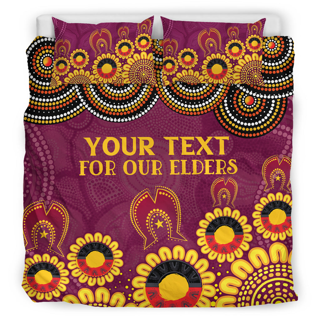 Australia Brisbane City Naidoc Bedding Set - Custom Brisbane City For Our Elders Bedding Set - Vibe Hoodie Shop