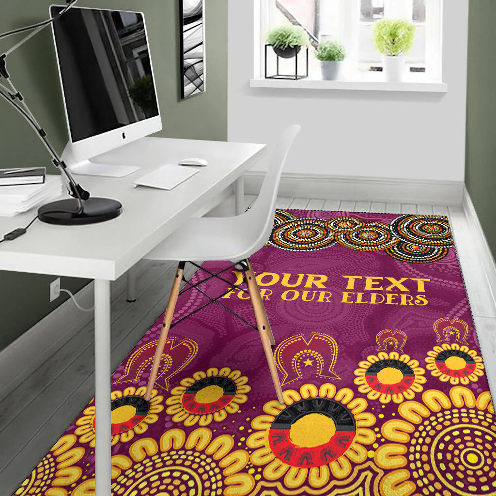 Australia Brisbane City Naidoc Area Rug - Custom Brisbane City For Our Elders Area Rug - Vibe Hoodie Shop