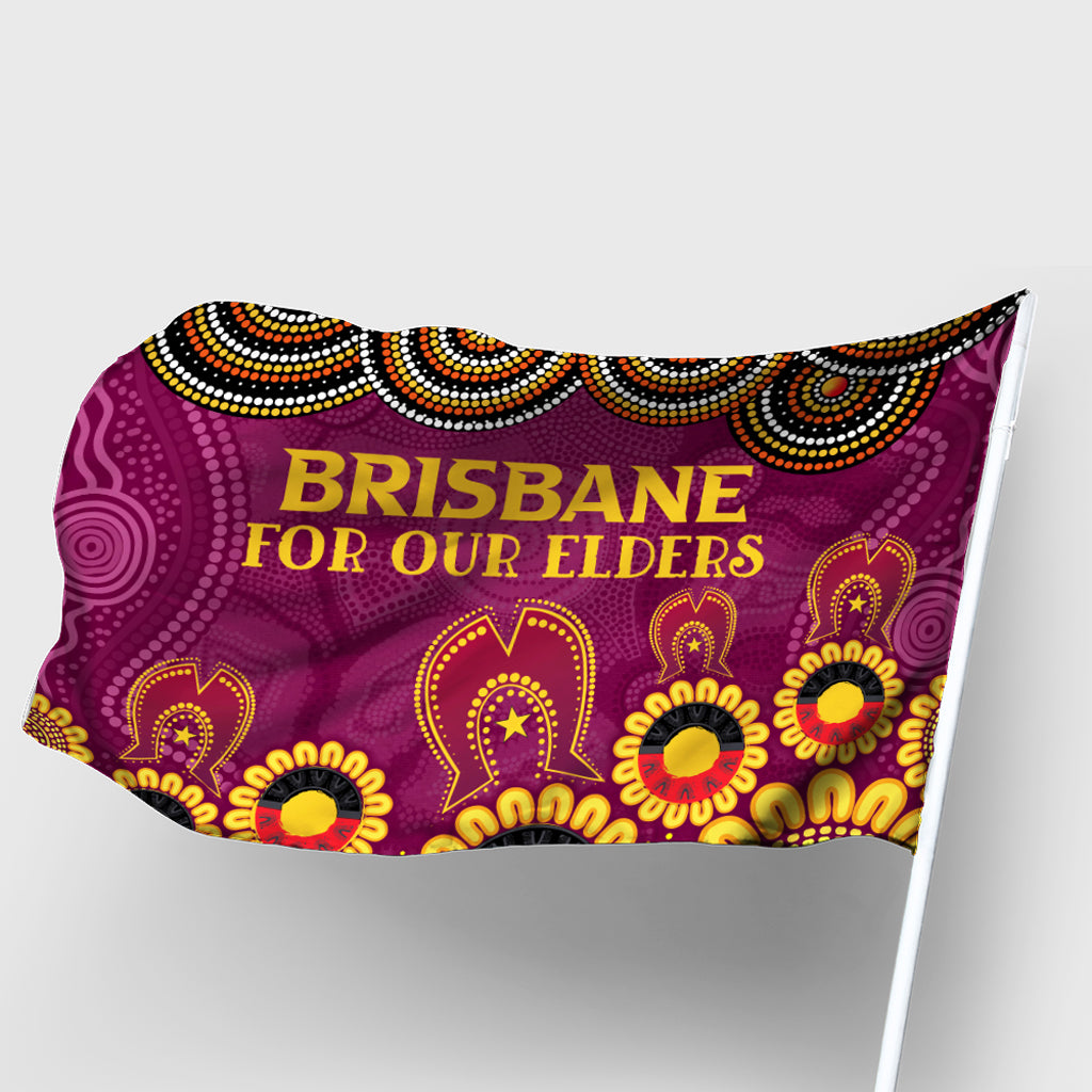 Australia Brisbane City Naidoc Flag - Custom Brisbane City For Our Elders Flag - Vibe Hoodie Shop