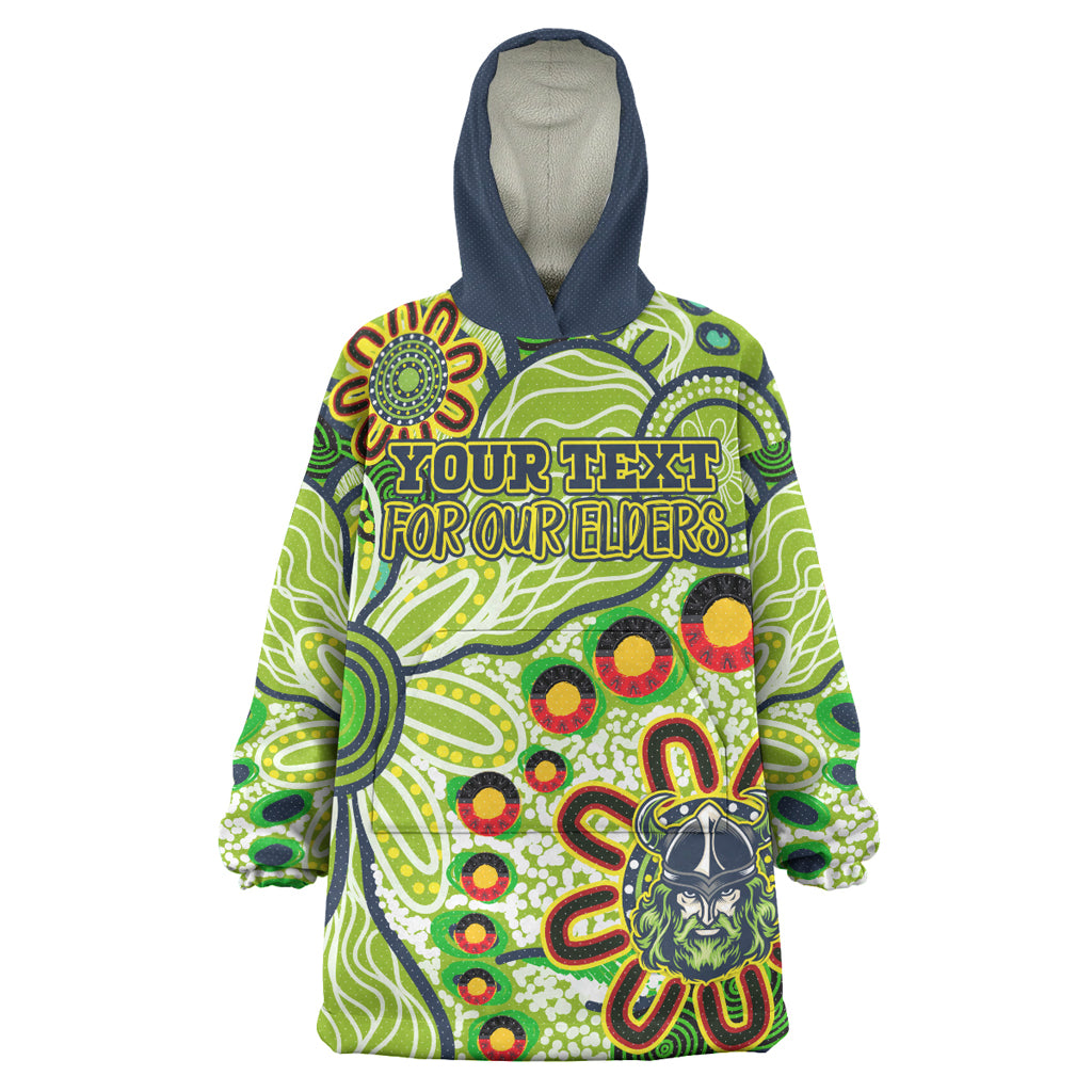 Australia Canberra Naidoc Wearable Blanket Hoodie - Custom For Our Elders Wearable Blanket Hoodie - Vibe Hoodie Shop