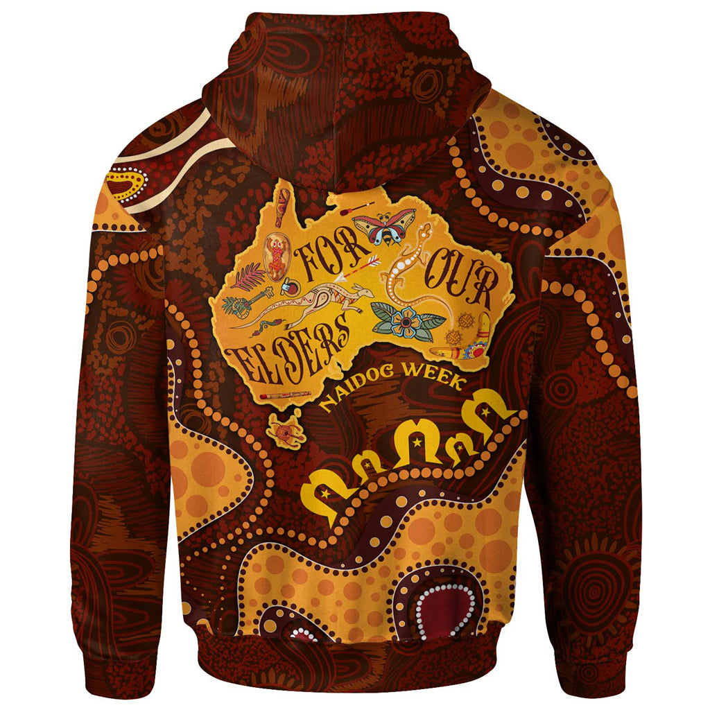 Australia Naidoc Week Hoodie - Custom For Our Elders Naidoc Quotes Aboriginal Inspired Land Hoodie - Vibe Hoodie Shop