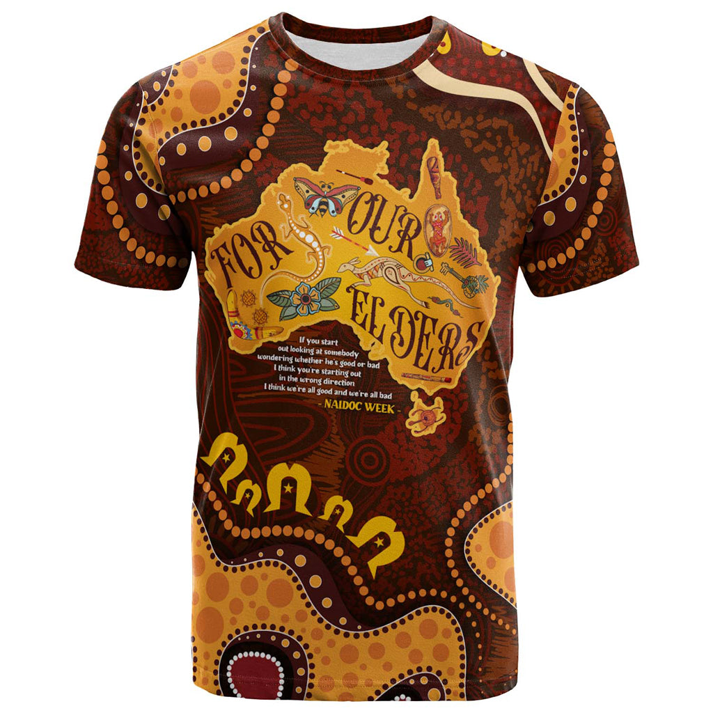 Australia Naidoc Week T-shirt - Custom For Our Elders Naidoc Quotes Aboriginal Inspired Land T-shirt - Vibe Hoodie Shop