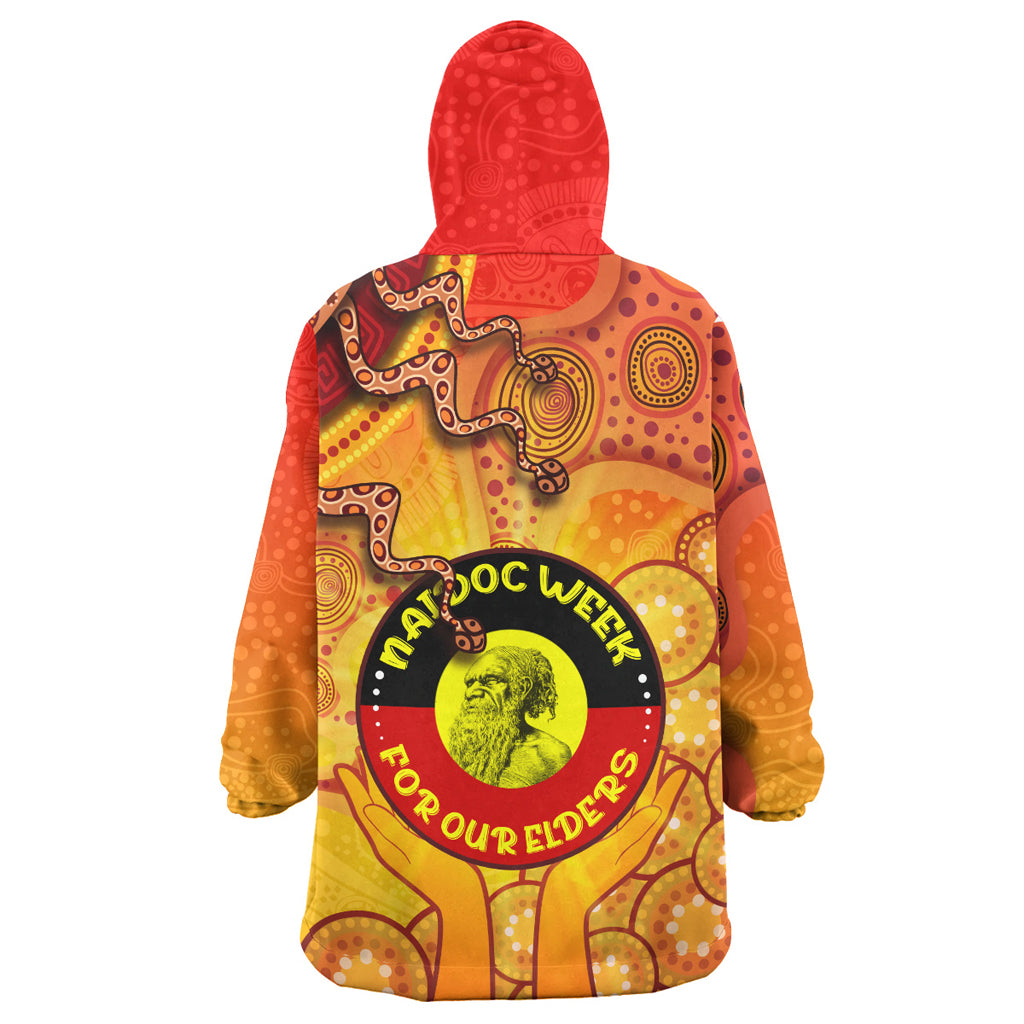 Australia Naidoc Week Wearable Blanket Hoodie - Custom For Our Elders Aboriginal Inspired My Love My Culture Wearable Blanket Hoodie - Vibe Hoodie Shop