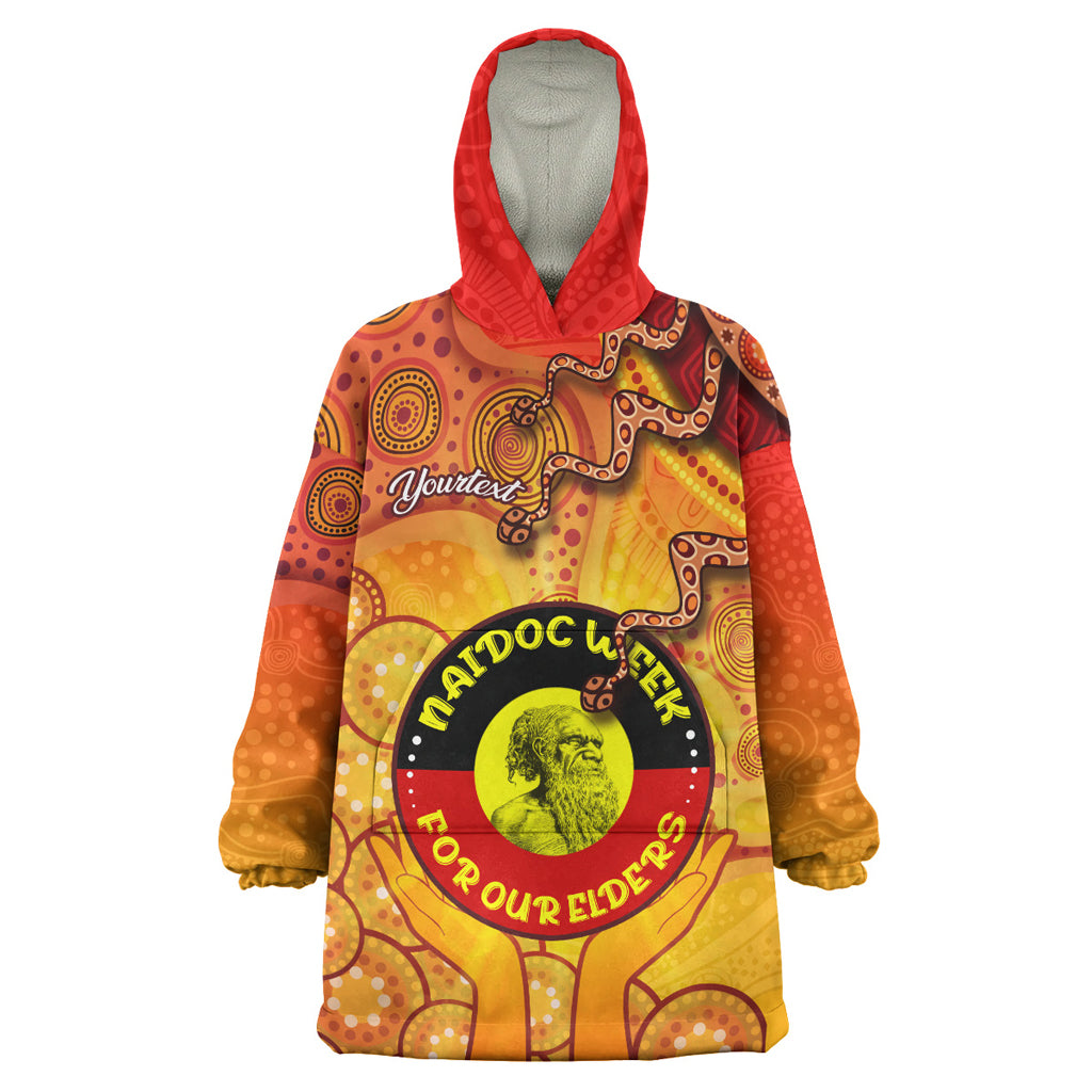 Australia Naidoc Week Wearable Blanket Hoodie - Custom For Our Elders Aboriginal Inspired My Love My Culture Wearable Blanket Hoodie - Vibe Hoodie Shop