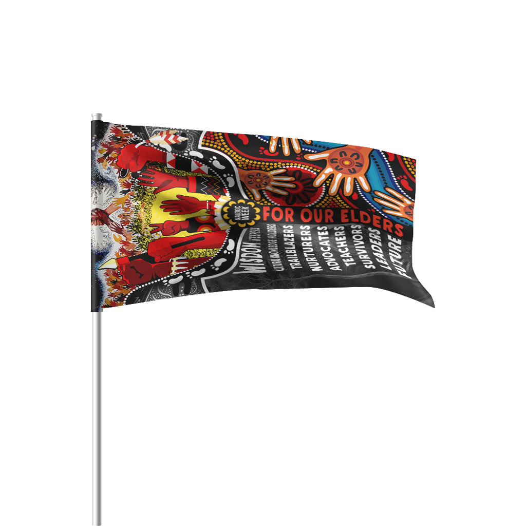 Australia NAIDOC Week For Our Elders Flag - Custom Pay Homage To Our Elders Flag - Vibe Hoodie Shop