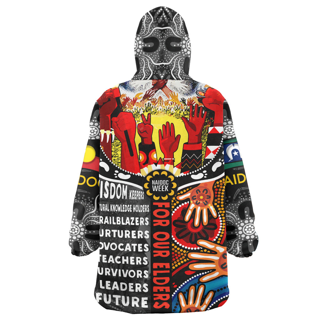 Australia NAIDOC Week For Our Elders Wearable Blanket Hoodie - Custom Pay Homage To Our Elders Wearable Blanket Hoodie - Vibe Hoodie Shop