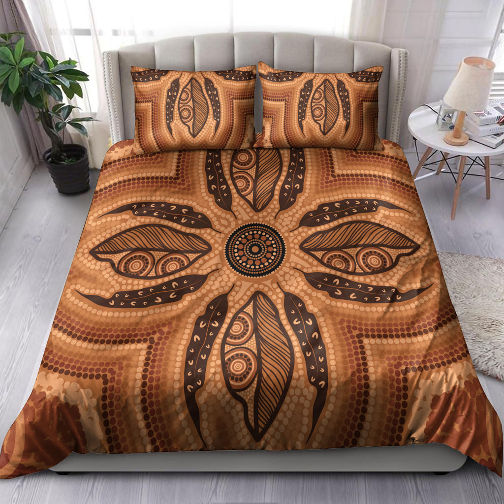 Australia Aboriginal Inspired Bedding Set - Aboriginal Connection Concept Artwork - Vibe Hoodie Shop