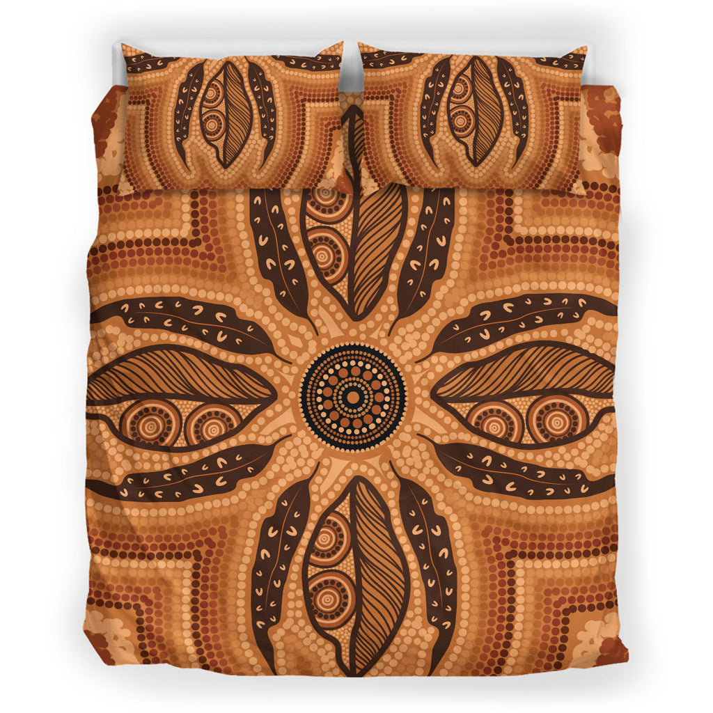 Australia Aboriginal Inspired Bedding Set - Aboriginal Connection Concept Artwork - Vibe Hoodie Shop