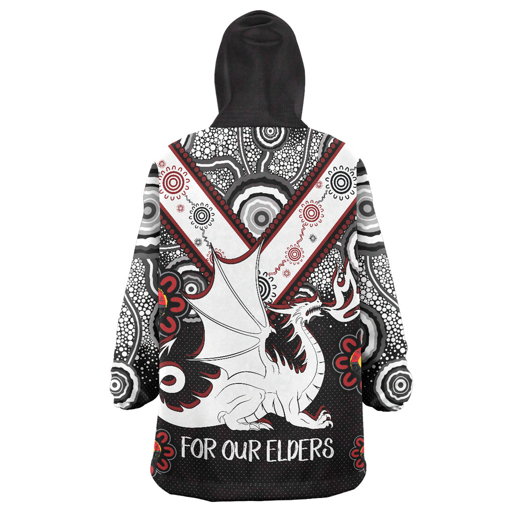 Australia Illawarra and St George Naidoc Wearable Blanket Hoodie - Custom For Our Elders Boomerangs Wearable Blanket Hoodie - Vibe Hoodie Shop