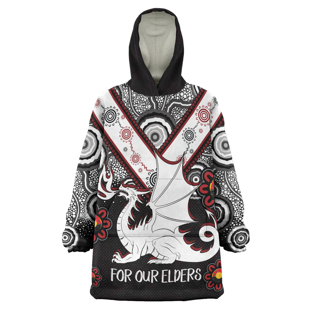 Australia Illawarra and St George Naidoc Wearable Blanket Hoodie - Custom For Our Elders Boomerangs Wearable Blanket Hoodie - Vibe Hoodie Shop