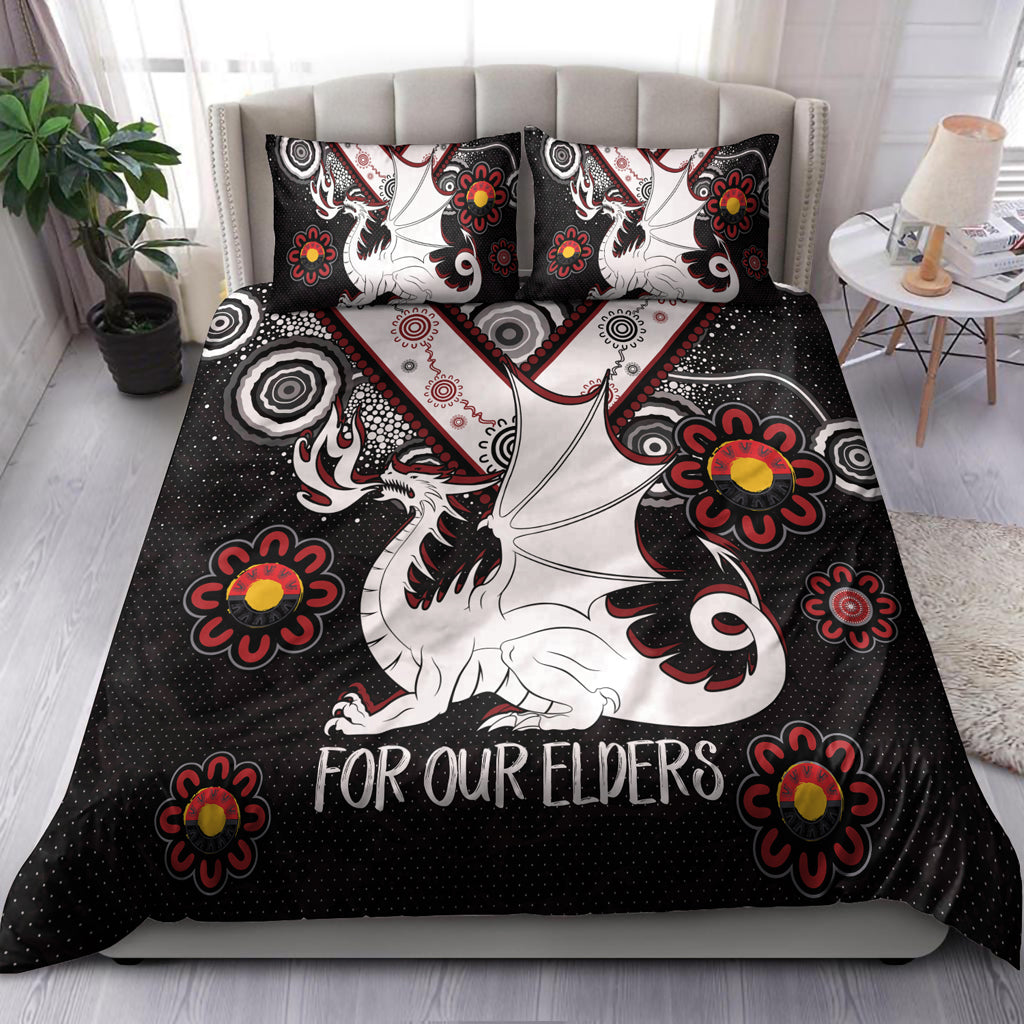 Australia Illawarra and St George Naidoc Bedding Set - Custom For Our Elders Boomerangs Bedding Set - Vibe Hoodie Shop