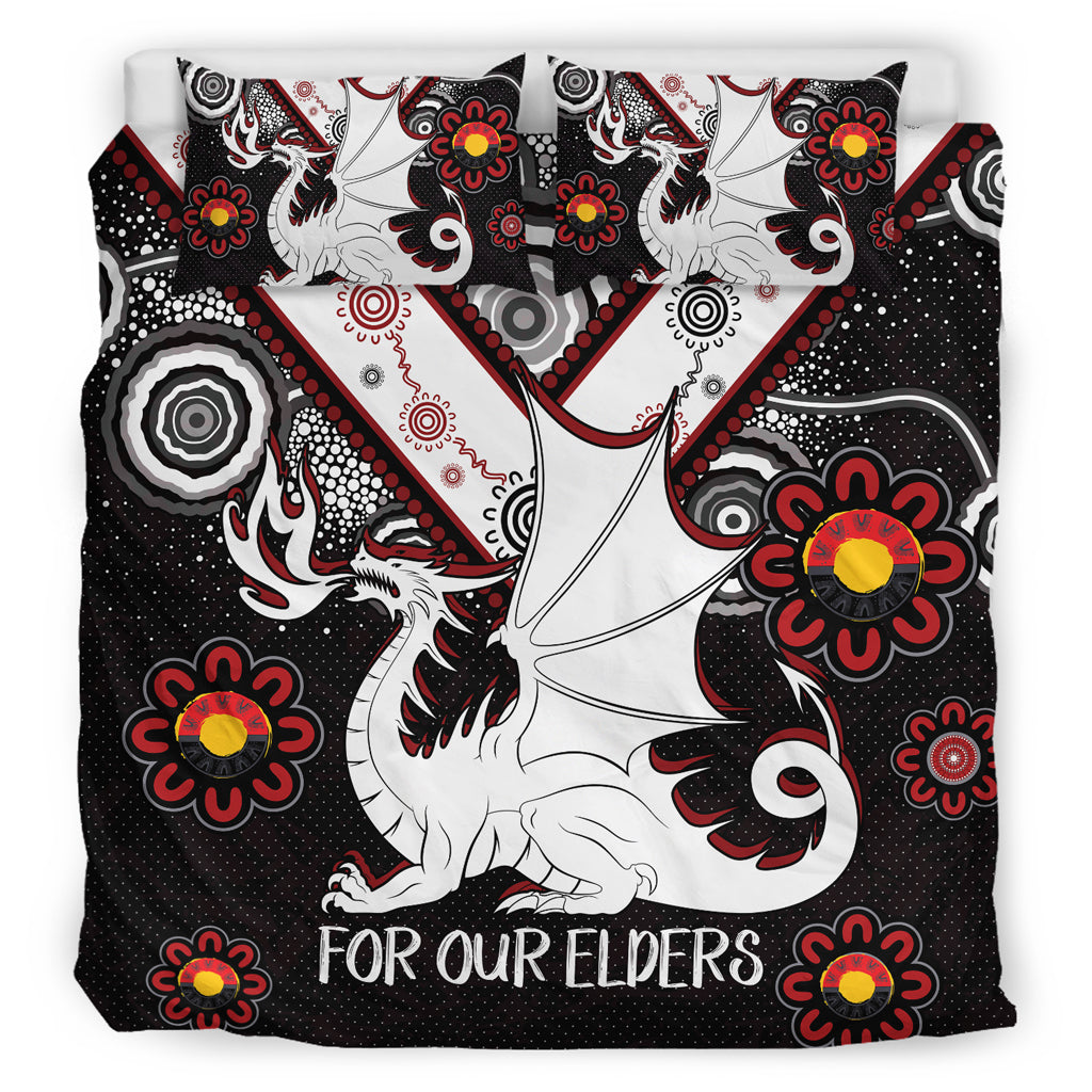 Australia Illawarra and St George Naidoc Bedding Set - Custom For Our Elders Boomerangs Bedding Set - Vibe Hoodie Shop