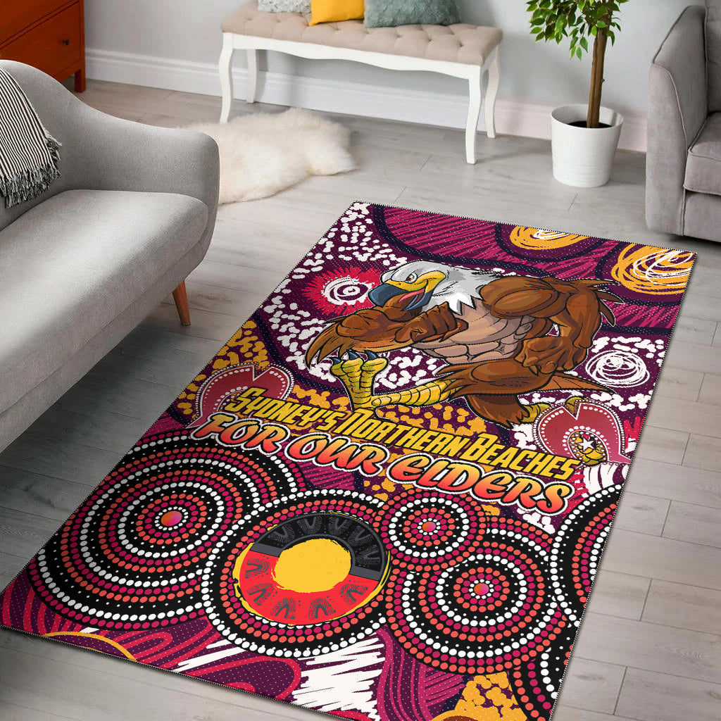 Australia Manly Naidoc Area Rug - Custom For Our Elders Area Rug - Vibe Hoodie Shop