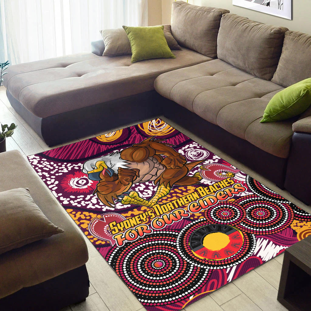 Australia Manly Naidoc Area Rug - Custom For Our Elders Area Rug - Vibe Hoodie Shop