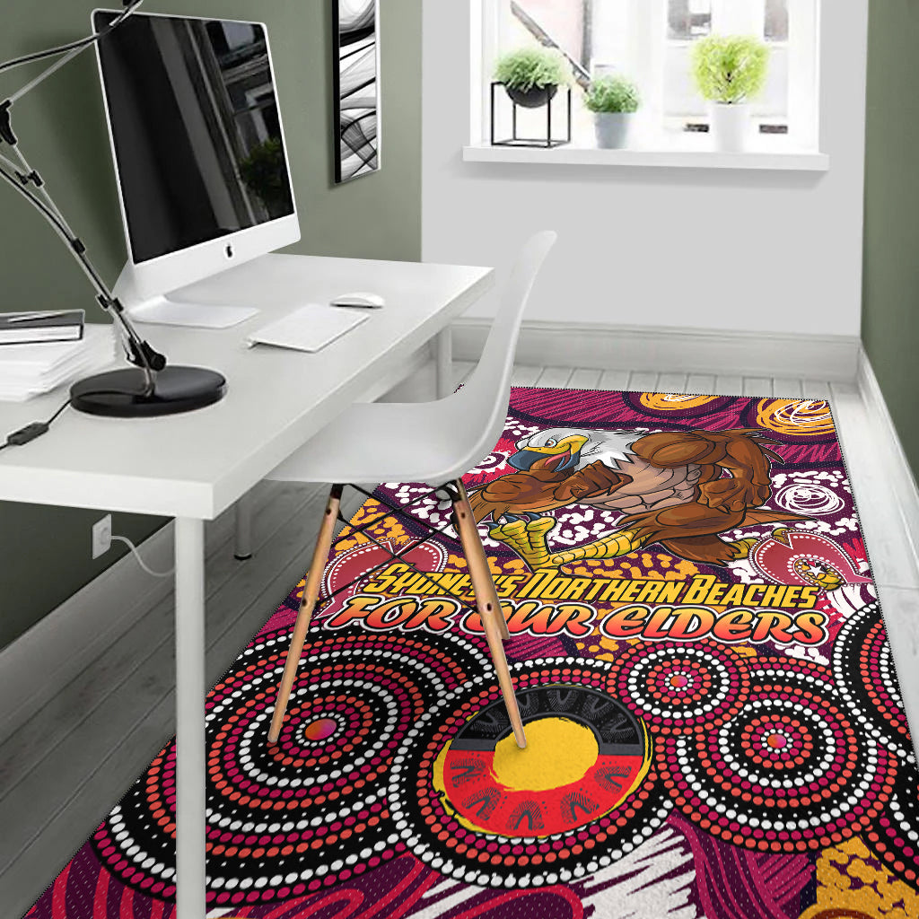 Australia Manly Naidoc Area Rug - Custom For Our Elders Area Rug - Vibe Hoodie Shop