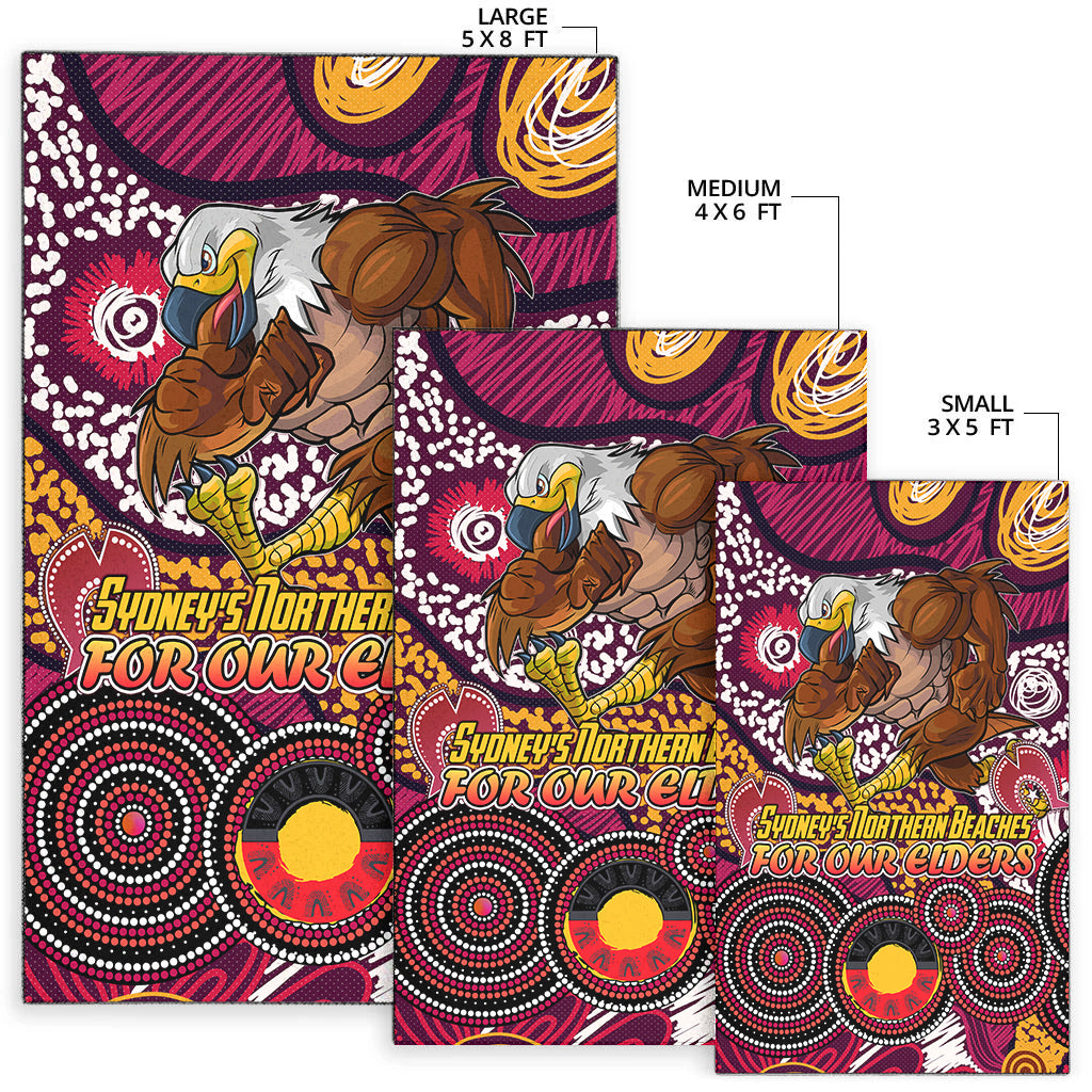 Australia Manly Naidoc Area Rug - Custom For Our Elders Area Rug - Vibe Hoodie Shop