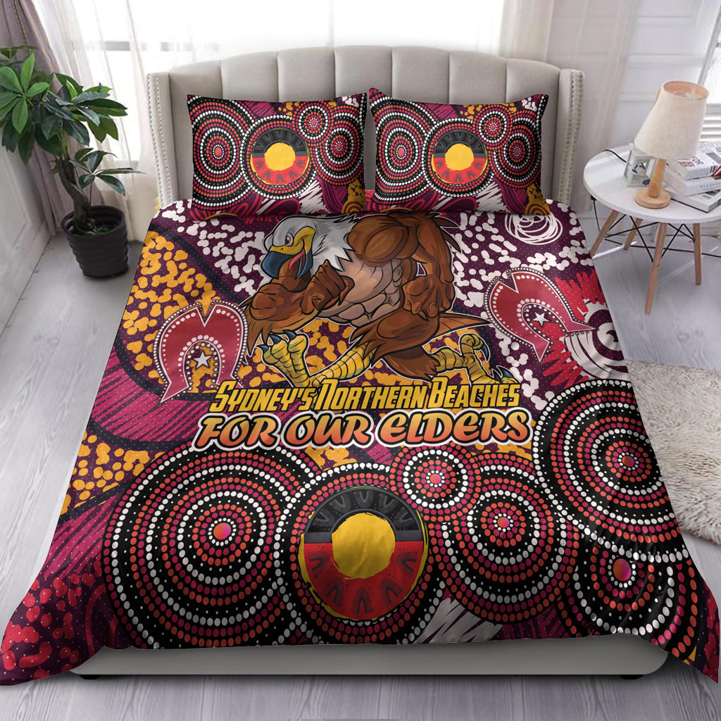 Australia Manly Naidoc Bedding Set - Custom For Our Elders Bedding Set - Vibe Hoodie Shop