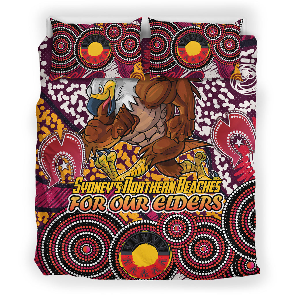 Australia Manly Naidoc Bedding Set - Custom For Our Elders Bedding Set - Vibe Hoodie Shop