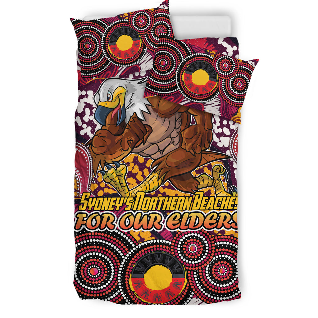 Australia Manly Naidoc Bedding Set - Custom For Our Elders Bedding Set - Vibe Hoodie Shop