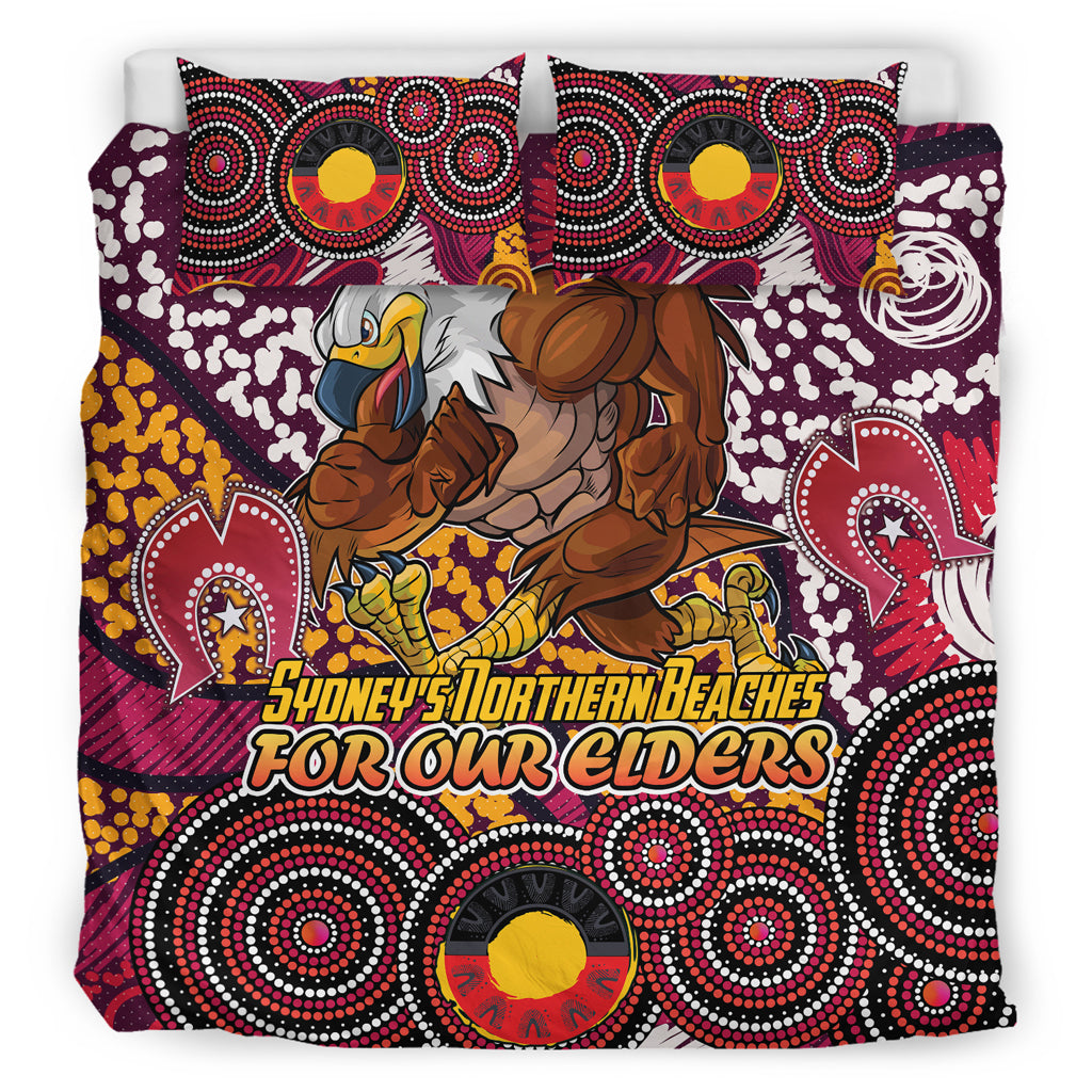 Australia Manly Naidoc Bedding Set - Custom For Our Elders Bedding Set - Vibe Hoodie Shop