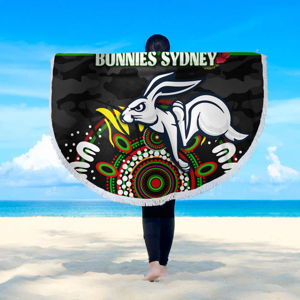 australia-sydney-anzac-beach-blanket-poppies-rabbits-and-aboriginal-inspired-beach-blanket