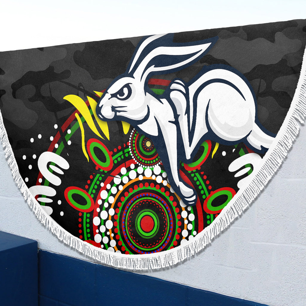 australia-sydney-anzac-beach-blanket-poppies-rabbits-and-aboriginal-inspired-beach-blanket