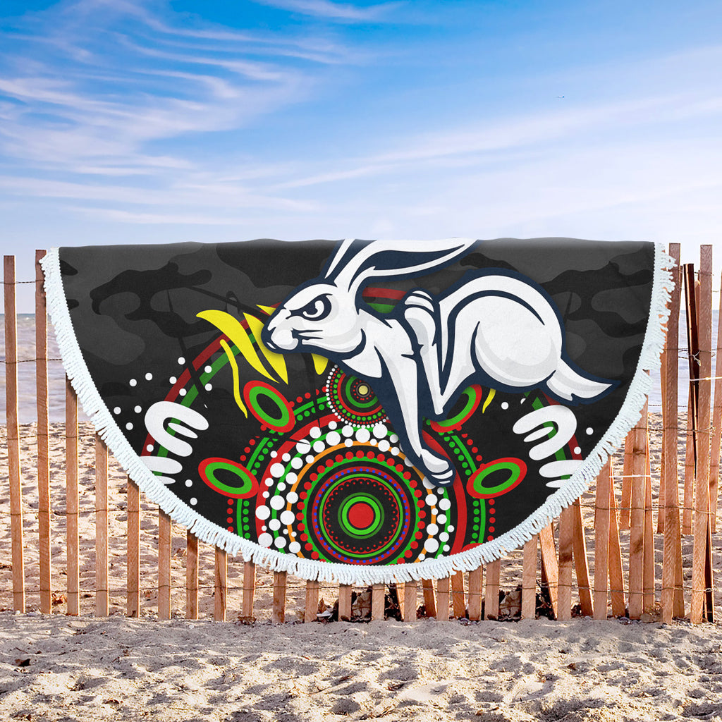 australia-sydney-anzac-beach-blanket-poppies-rabbits-and-aboriginal-inspired-beach-blanket