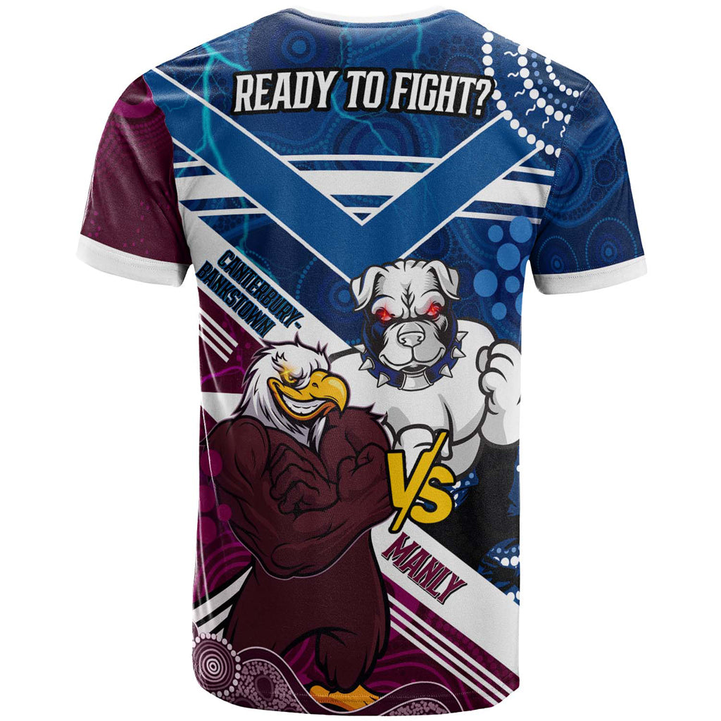Australia Doggies VS Manly Custom T-shirt - Australia Big Match Proud Of Culture - Vibe Hoodie Shop