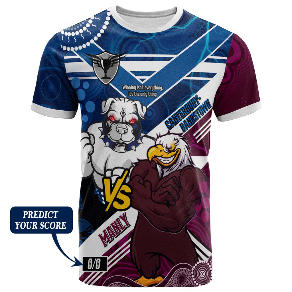 Australia Doggies VS Manly Custom T-shirt - Australia Big Match Proud Of Culture - Vibe Hoodie Shop