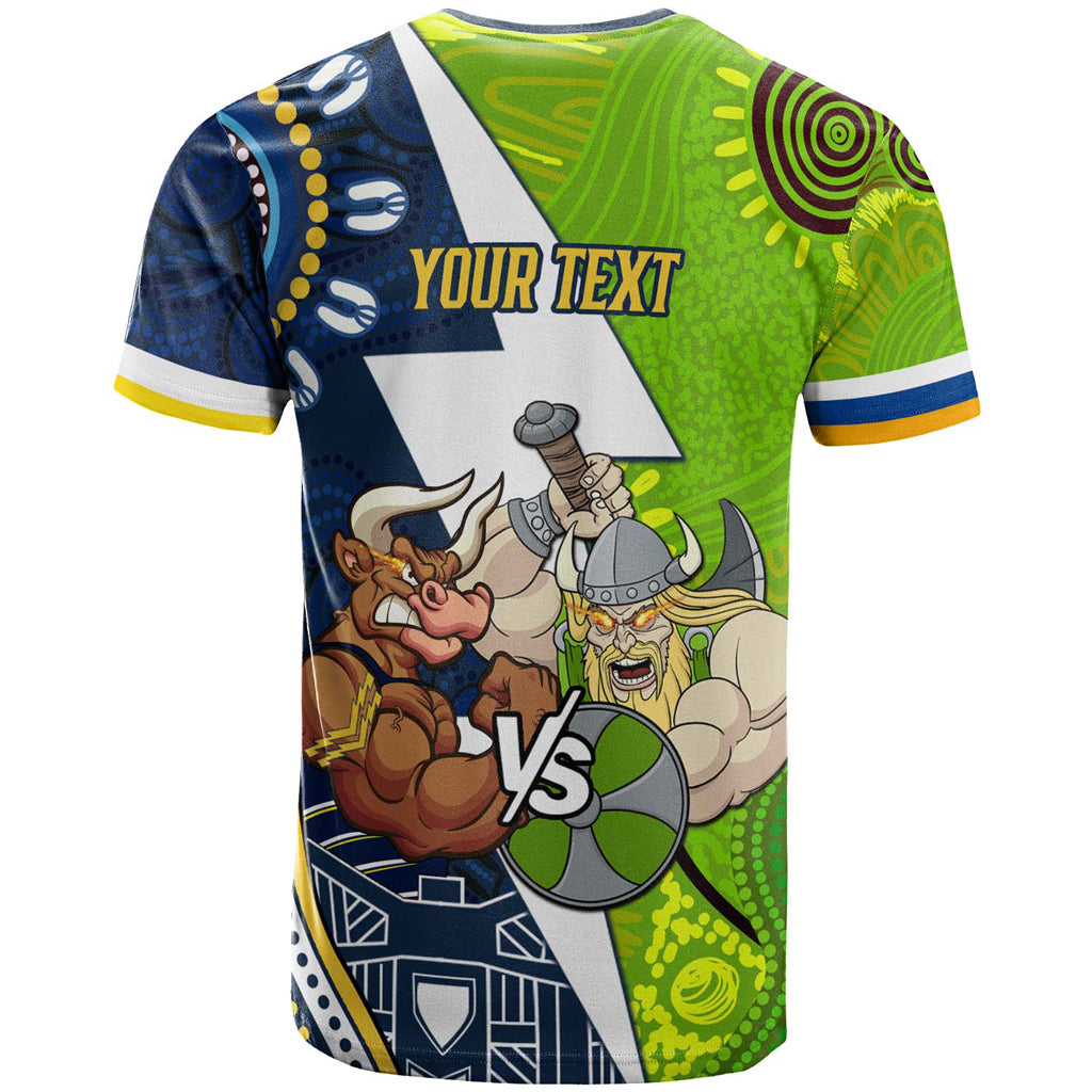 Australia North Queensland VS Canberra City Custom T-shirt - Australia Big Match Proud Of Culture - Vibe Hoodie Shop