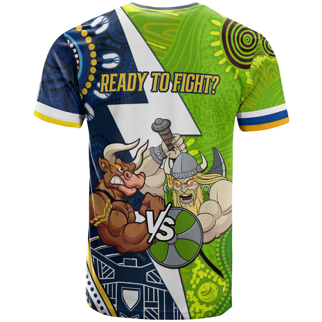 Australia North Queensland VS Canberra City Custom T-shirt - Australia Big Match Proud Of Culture - Vibe Hoodie Shop