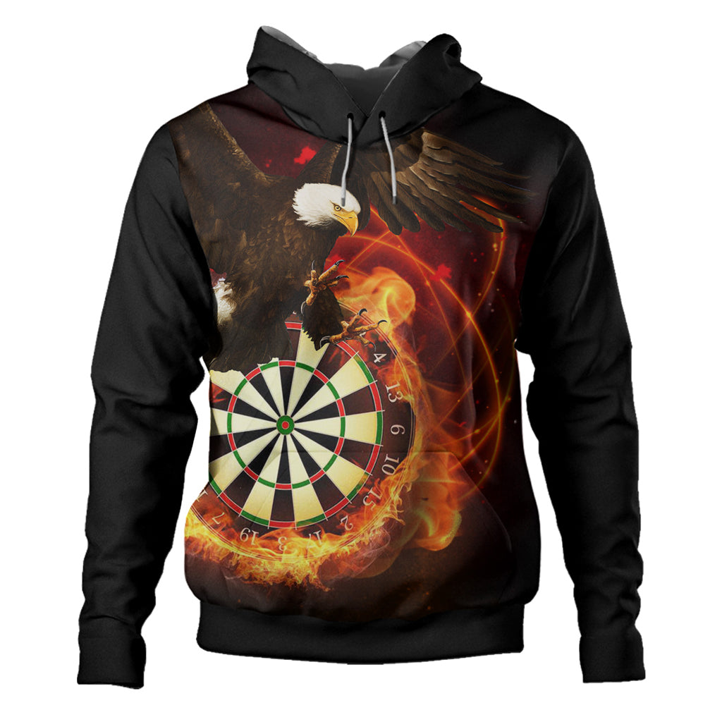Australia Eagles Dart Custom Hoodie - Eagles Dartboard Flaming Arrow Hoodie - Vibe Hoodie Shop