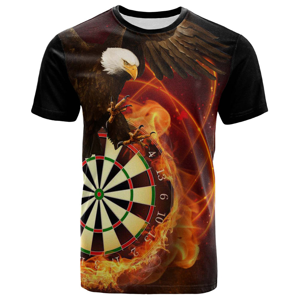 Australia Eagles Dart Custom T-shirt - Eagles Dartboard Flaming Arrow T-shirt - Vibe Hoodie Shop