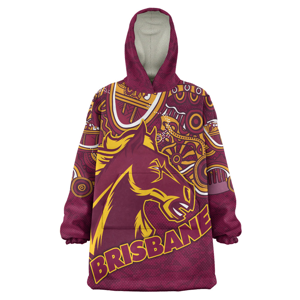 Australia Brisbane City Wearable Blanket Hoodie - Custom Super Indigenous Brisbane City Wearable Blanket Hoodie - Vibe Hoodie Shop