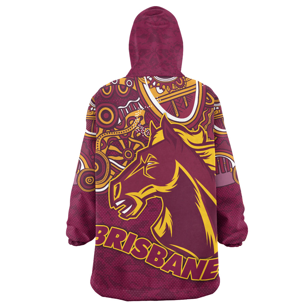 Australia Brisbane City Wearable Blanket Hoodie - Custom Super Indigenous Brisbane City Wearable Blanket Hoodie - Vibe Hoodie Shop