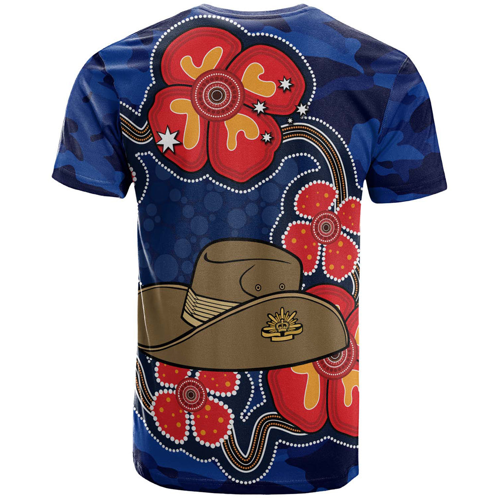 Australia Anzac Camo Custom T-shirt - Anzac Poppies Flower Lest We Forget T-shirt - Vibe Hoodie Shop