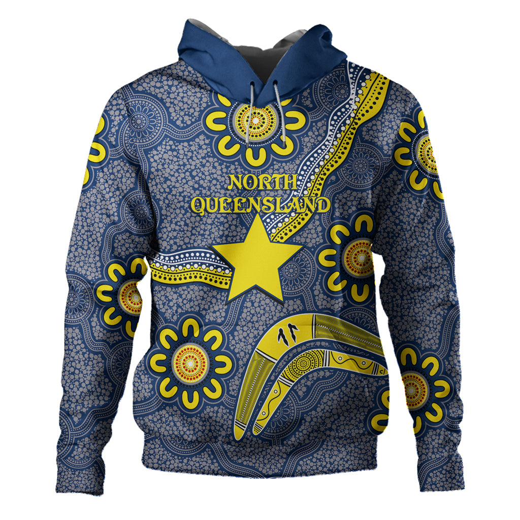 Australia North Queensland Hoodie - Custom Aboriginal Inspired North Queensland Boomerang Hoodie - Vibe Hoodie Shop