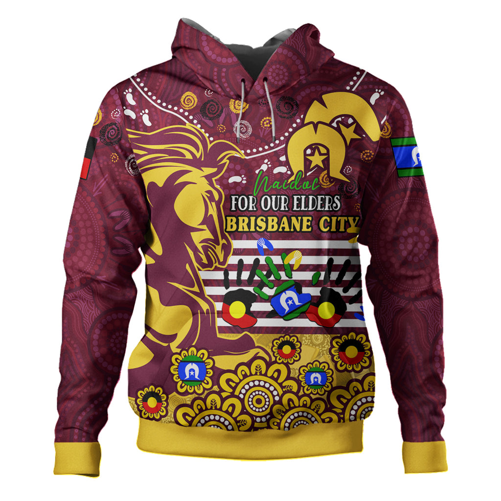 Australia Brisbane City Naidoc Week Custom Hoodie - For Our Elders Brisbane City Aboriginal Inspired Hoodie - Vibe Hoodie Shop