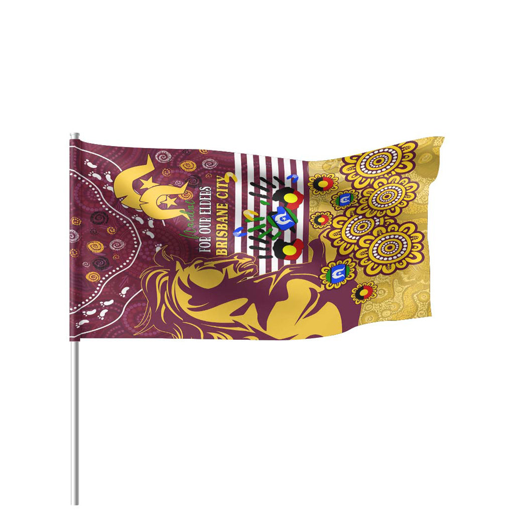 Australia Brisbane City Naidoc Week Flag - For Our Elders Brisbane City Aboriginal Inspired Flag - Vibe Hoodie Shop