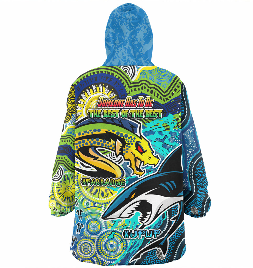 Australia Parramatta Vs Cronulla Custom Wearable Blanket Hoodie - The Best of The Best Wearable Blanket Hoodie - Vibe Hoodie Shop