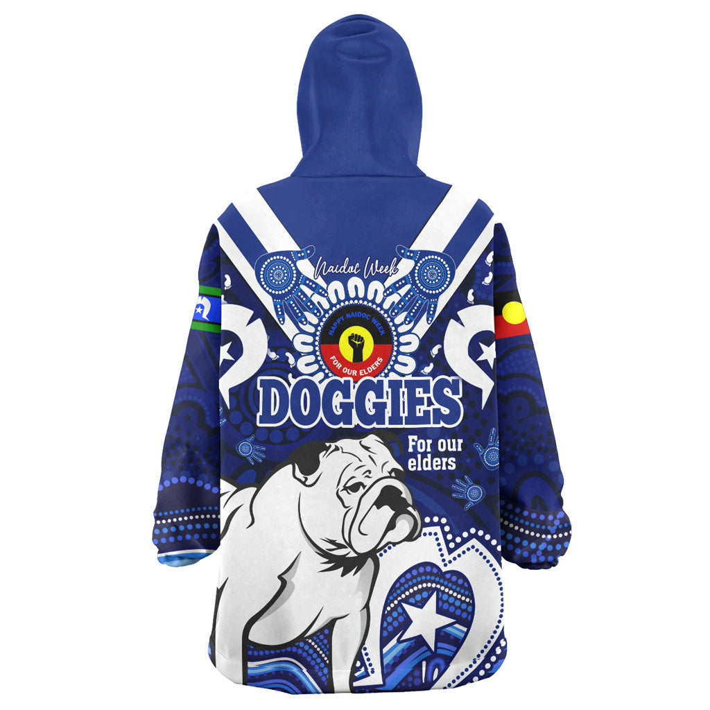 Australia Naidoc Week Custom Wearable Blanket Hoodie - For Our Elders Doggies Aboriginal Inspired Wearable Blanket Hoodie - Vibe Hoodie Shop