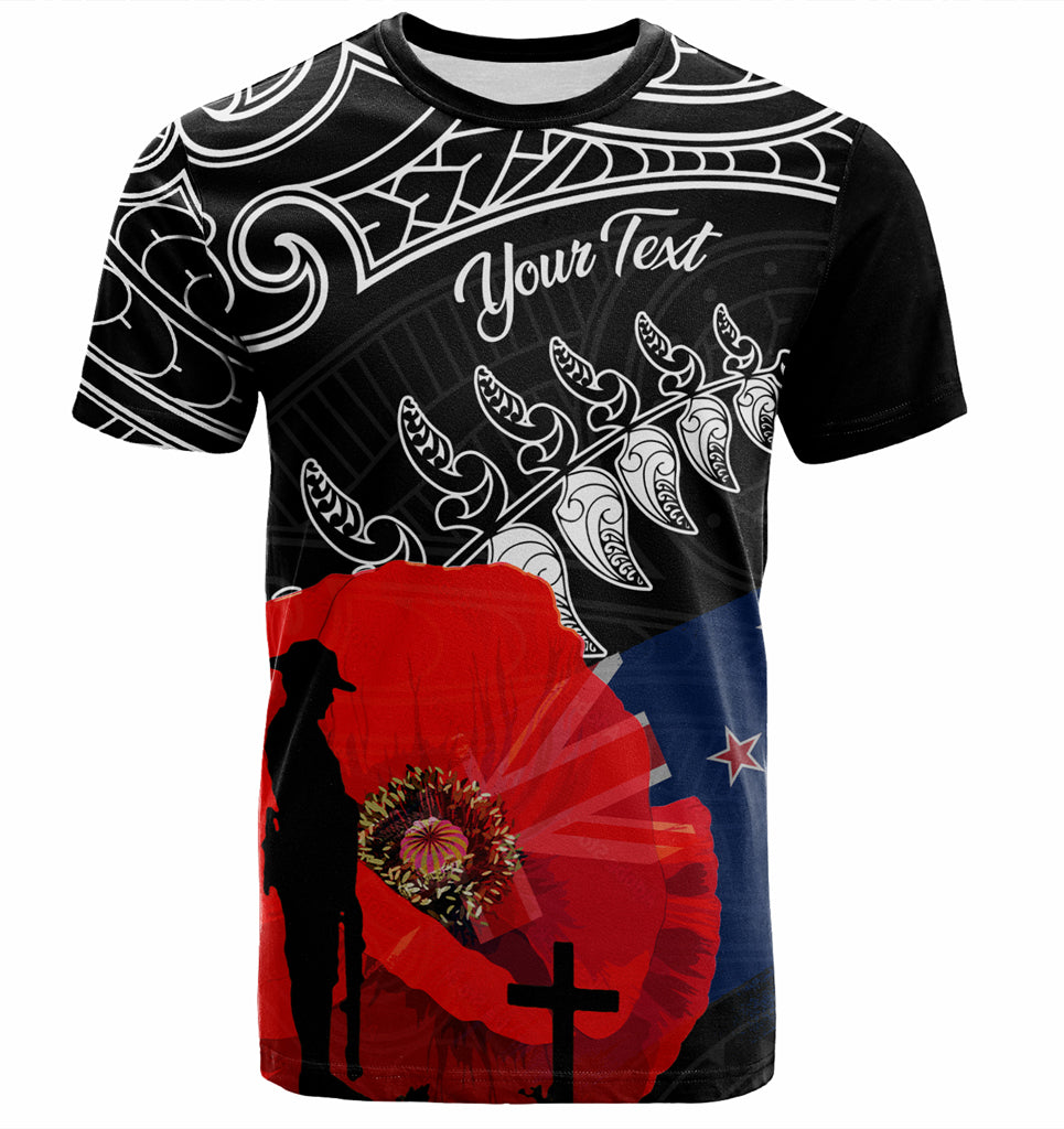 New Zealand Anzac Day Custom T-shirt - Maori New Zealand Anzac Day Poppies T-shirt - Vibe Hoodie Shop