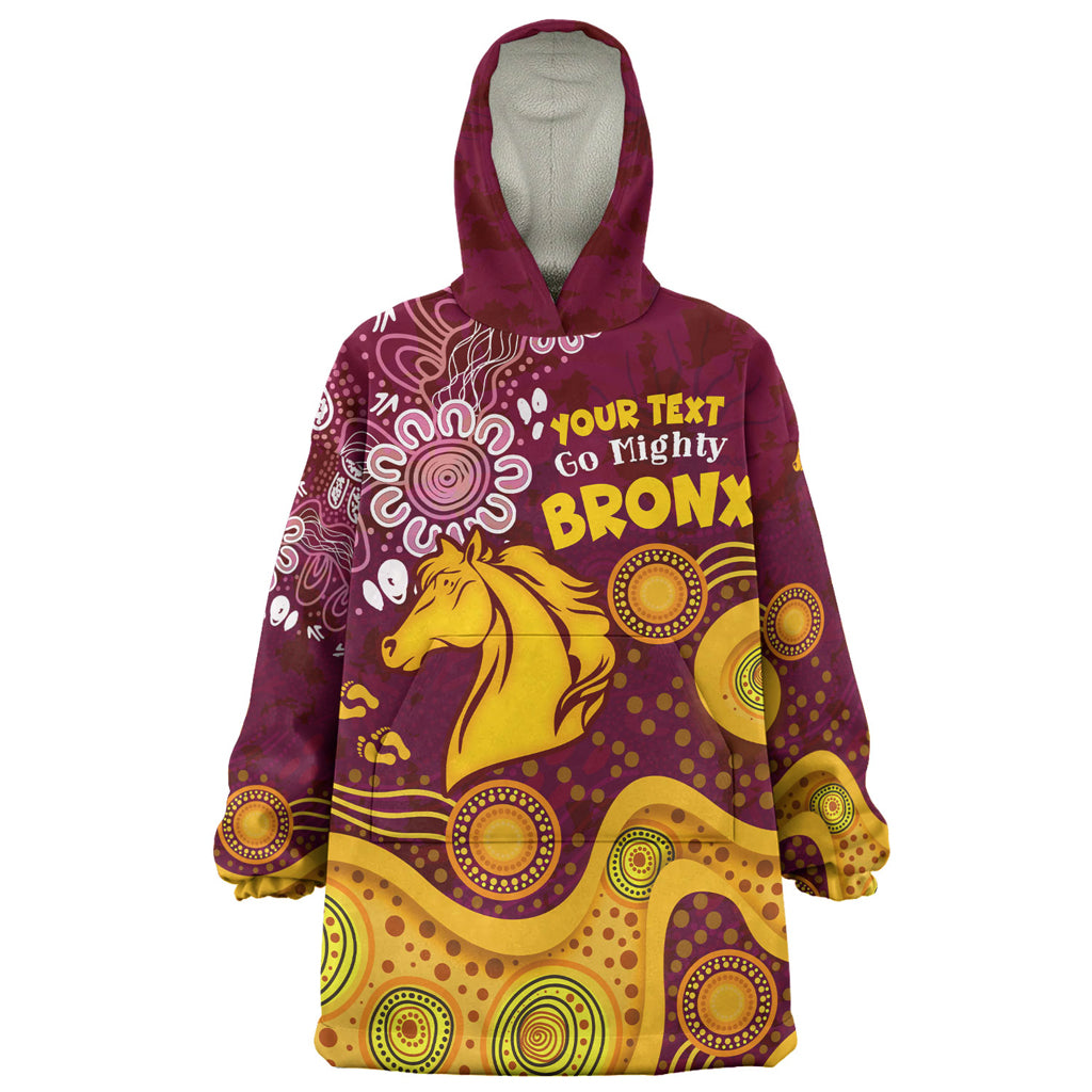 Australia Brisbane City Custom Wearable Blanket Hoodie - Go Mighty Bronx Wearable Blanket Hoodie - Vibe Hoodie Shop