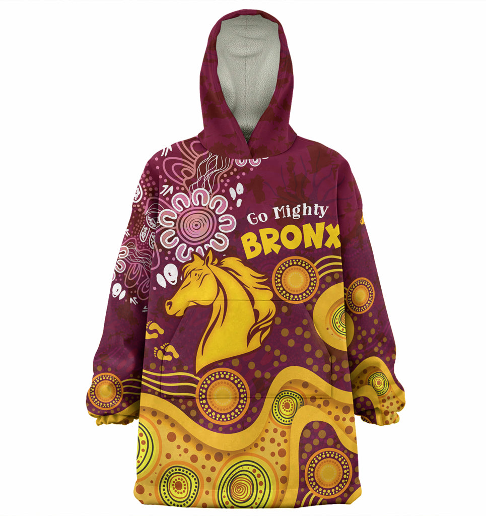 Australia Brisbane City Custom Wearable Blanket Hoodie - Go Mighty Bronx Wearable Blanket Hoodie - Vibe Hoodie Shop