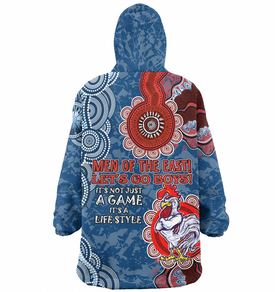 Australia East of Sydney Custom Wearable Blanket Hoodie - Easts to Win Wearable Blanket Hoodie - Vibe Hoodie Shop