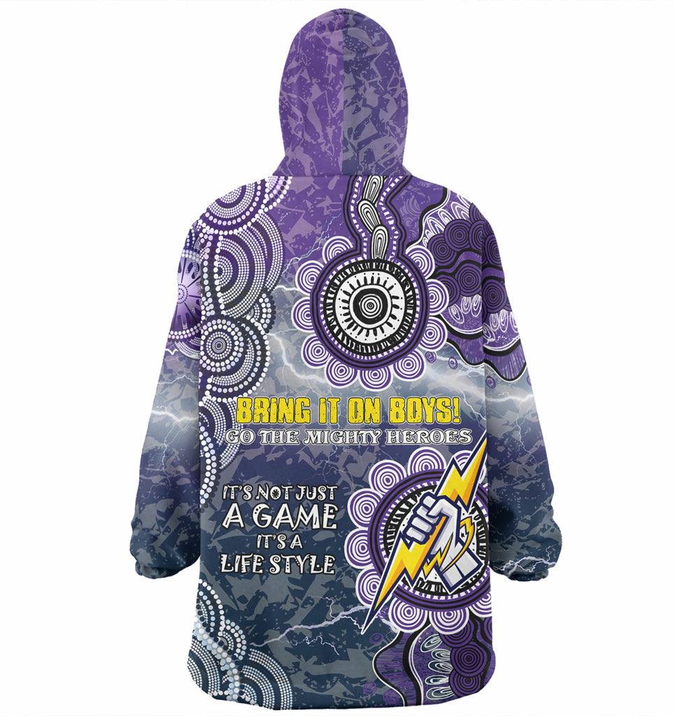 Australia Melbourne Custom Wearable Blanket Hoodie - Up The Mighty Wearable Blanket Hoodie - Vibe Hoodie Shop