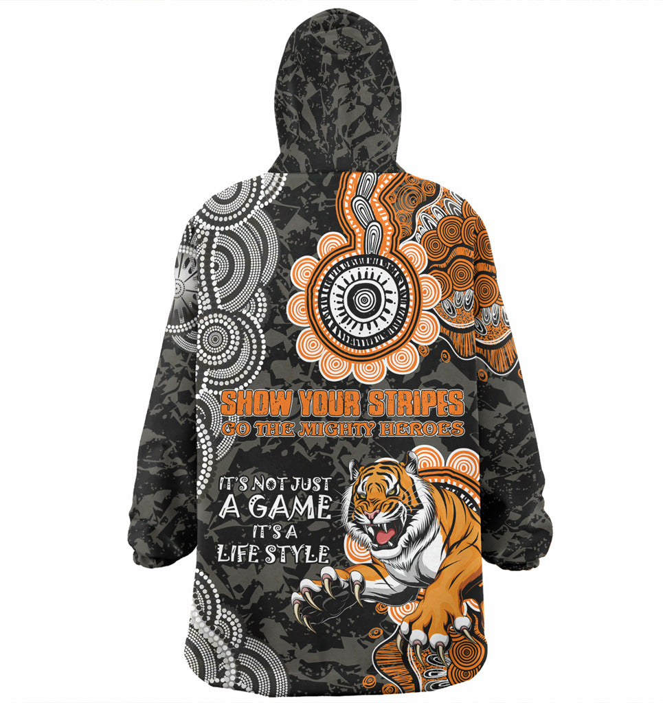 Australia West of Sydney Custom Wearable Blanket Hoodie - Show Your Stripes Wearable Blanket Hoodie - Vibe Hoodie Shop