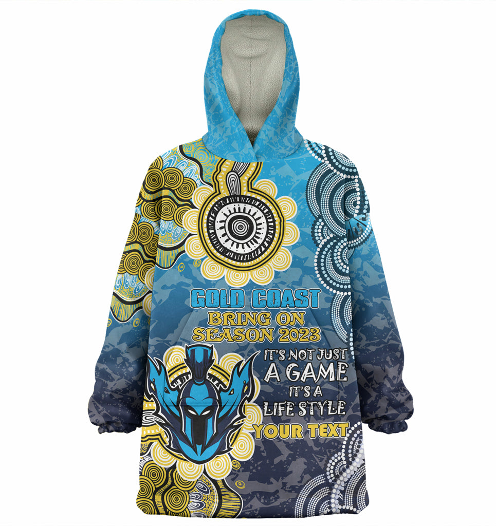 Australia Gold Coast Custom Wearable Blanket Hoodie - Bring On Season 2023 Wearable Blanket Hoodie - Vibe Hoodie Shop